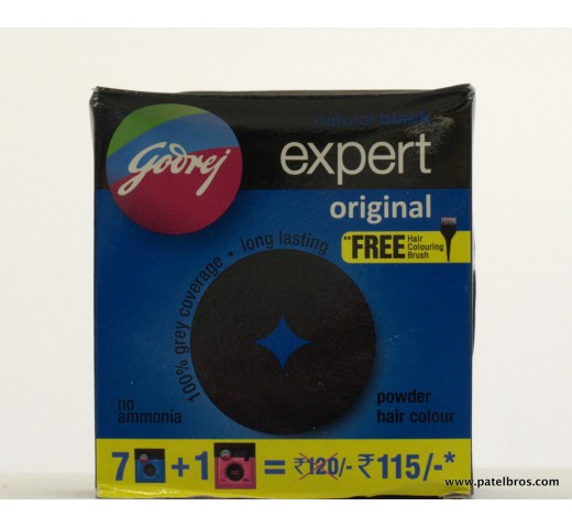 Godrej Natural Black Powder Hair Color 0.91 OZ / 26 Gms