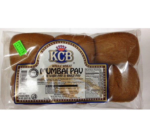 KCB Kashmir Crown Baking Whole Wheat Mumbai Pav 8 Oz / 227 Gms
