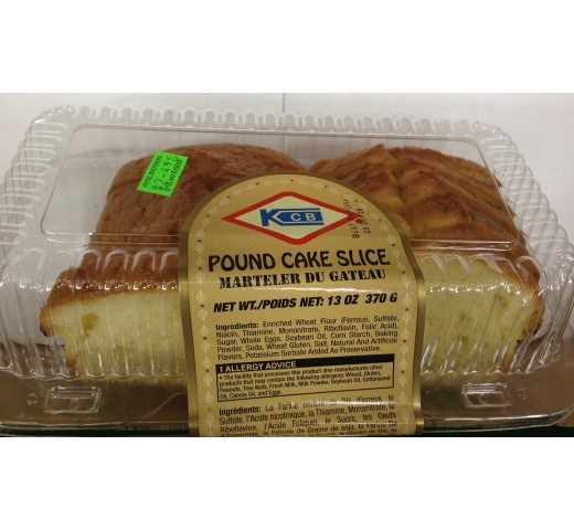 KCB Pound Cake Slice 13 OZ