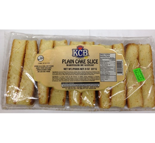 KCB Plain Cake Slice 8 OZ