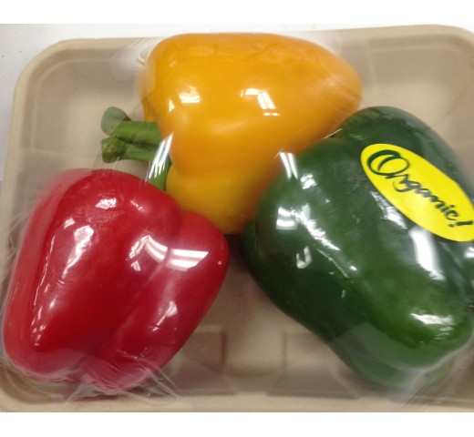 Organic Fresh Peppers, Bell, Mixed Combo 3ct