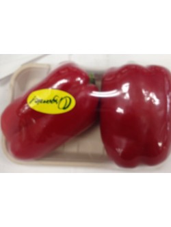 Organic Fresh Peppers, Bell, Red 2ct