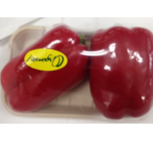 Organic Fresh Peppers, Bell, Red 2ct