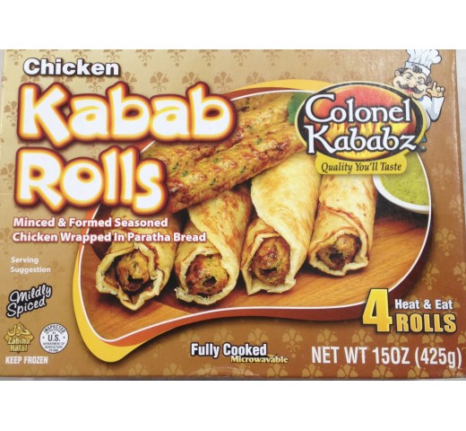 Colonel Kababz Kabab Rolls 15 Oz / 425 Gms