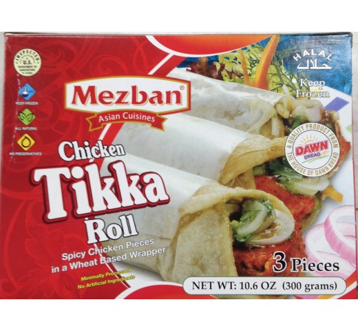 Mezban Chicken Tikka Rolls 10.6 Oz / 300 Gms