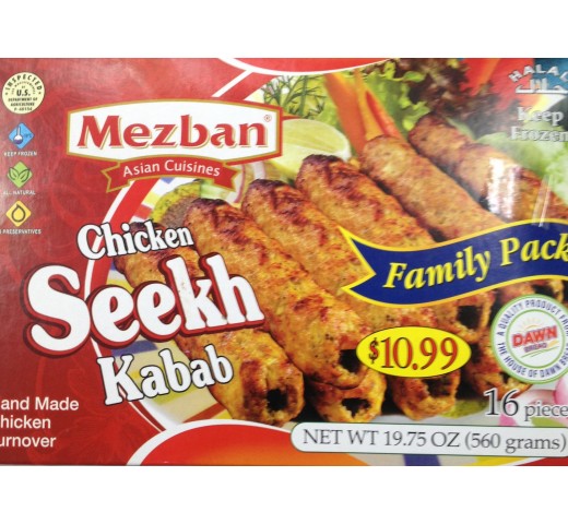 Mezban Chicken Seekh Kababs 19.75 Oz / 560 Gms