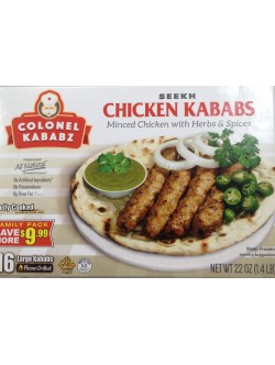 Colonel Kababz Seekh Chicken Kababs 22 Oz / 624 Gms