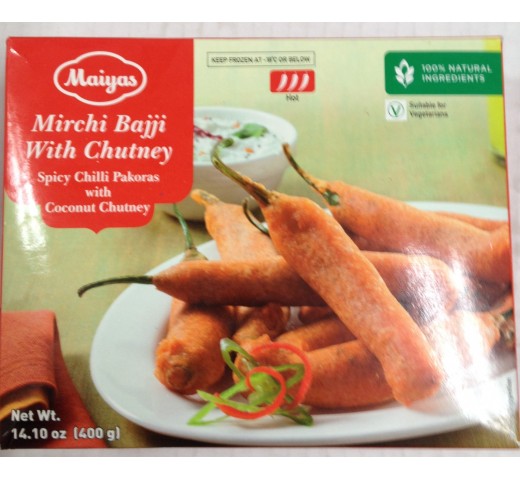 Maiyas Mirchi Bajji with chutney 14.1 Oz / 400 Gms