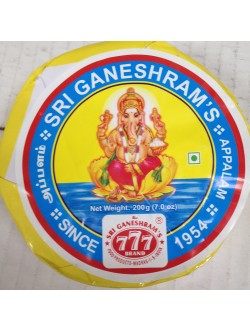 Sri Ganeshram's Appalam 7 Oz / 200 Gms