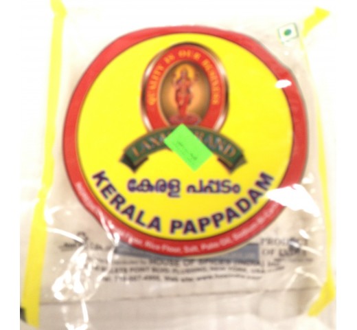 Laxmi Brand Kerala Pappadam Oz / Gms