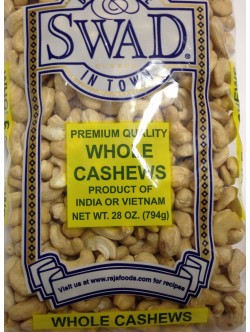 Swad Whole Cashews 28 OZ / 794 Gms