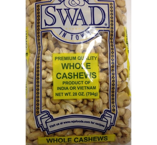Swad Whole Cashews 28 OZ / 794 Gms