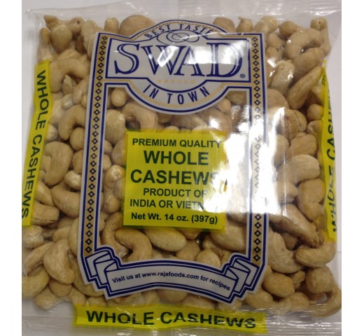Swad Whole Cashews 14 OZ / 397 Gms