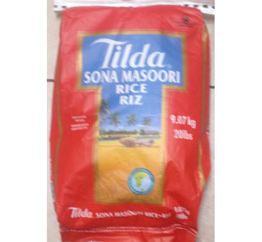 Tilda Sona Masoori Rice Riz 20 LB / 9 KG