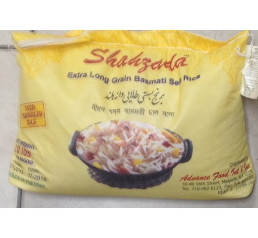 Shahzada Extra Long Grain Basmati Rice 10 LB / 4.5 KG