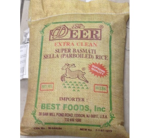 Deer Super Basmati Sella Rice 10 LB / 4.5 KG