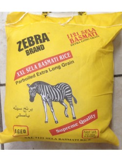 Zebra Brand Sela Basmati rice 10 LB / 4.5 KG
