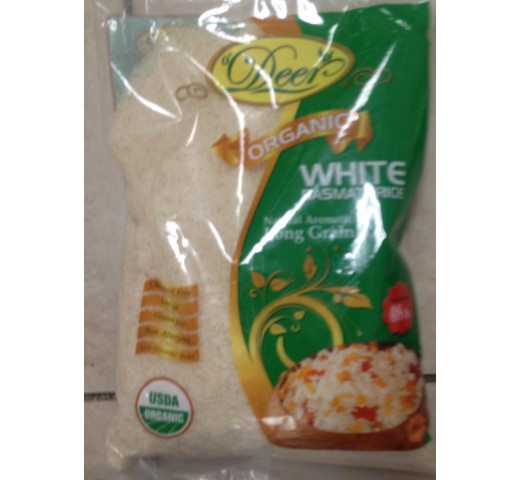 Deer Organic White Basmathi Rice 128 OZ / 3.6 KG