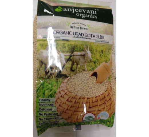 Sanjeevani Organic Urad Gota 2 LB / 907 Gms