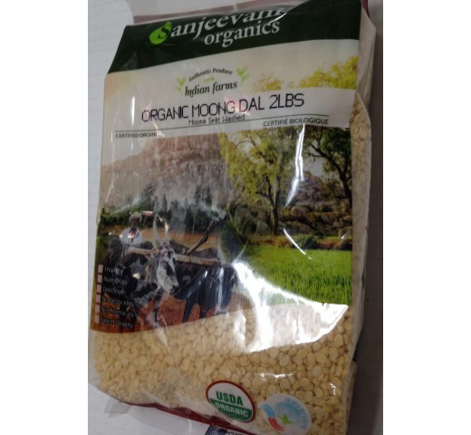 Sanjeevani Organic Moong Dal 2 LB / 907 Gms