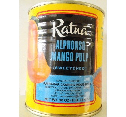 Swad Ratna Alphonso Mango Pulp 30 OZ / 850 Gms
