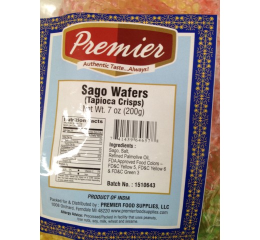 Premier Sago Wafers 7 Oz / 198 Gms