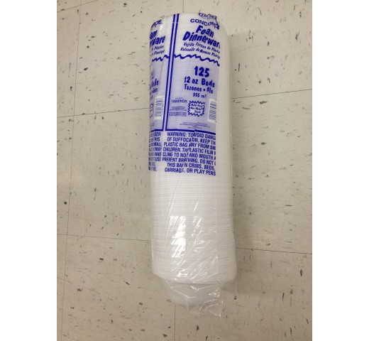 Concorde Foam Dinner Ware 12 OZ / 340 Gms