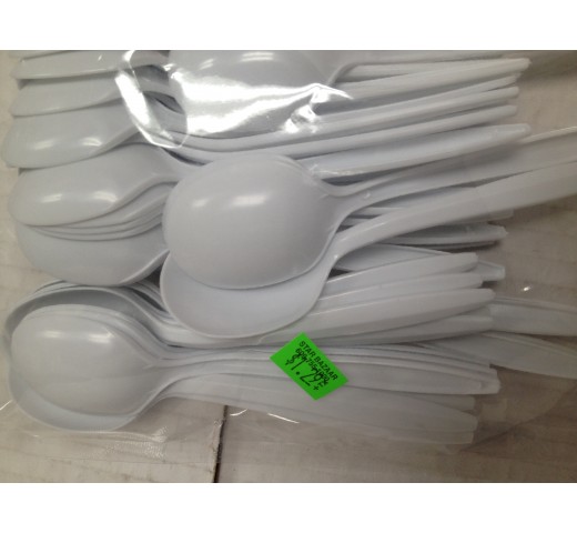 Medium Size Plastic Spoons Pack 8 OZ / 220 Gms