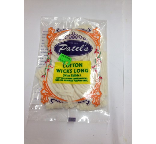 Patel's Cotton Wicks Long (Non Edible) 0.88 OZ