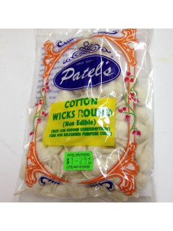Patel's Cotton Wicks Round (Non Edible) 0.88 OZ