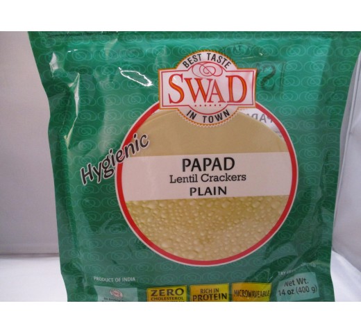 Swad Plain Papad 14 OZ / 400 Gms