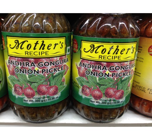Mother's Recipe Andhra Gongura Onion Pickle 10.6 OZ / 300 Gms