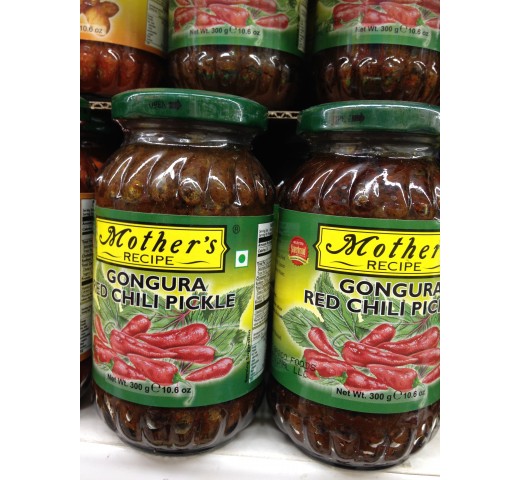 Mother's Recipe Gongura Red Chili Pickle 10.6 OZ / 300 Gms