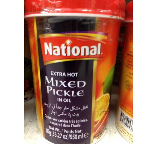 National Extra Hot Mixed Pickle In Oil 35.27 OZ / 1000 Gms
