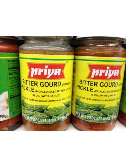 Priya Bitter Gourd Pickle In Oil 10.6 OZ / 300 Gms