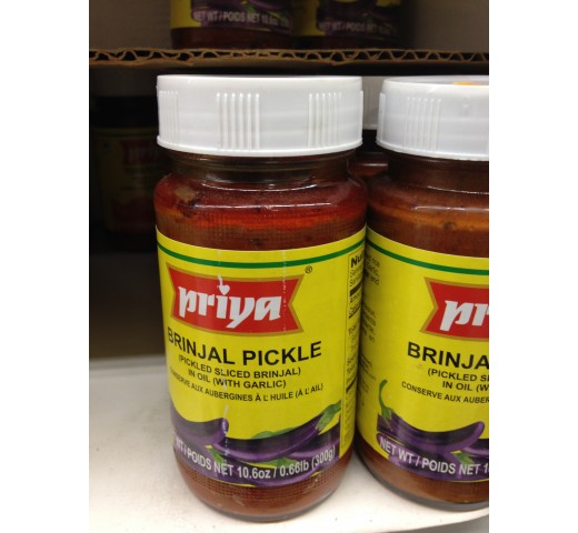 Priya Brinjal Pickle In Oil 10.6 OZ / 300 Gms