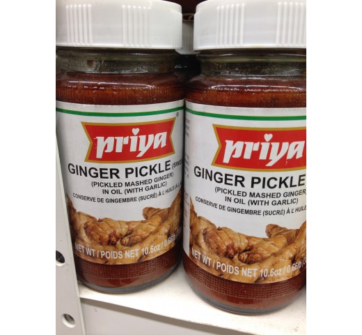 Priya Ginger Pickle In Oil 10.6 OZ / 300 Gms