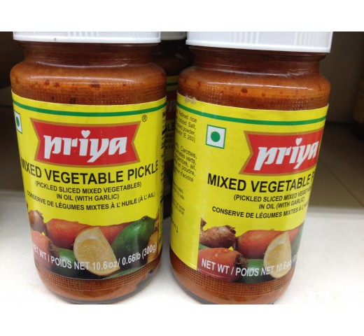 Priya Mixed Vegetable Pickle 10.6 OZ / 300 Gms