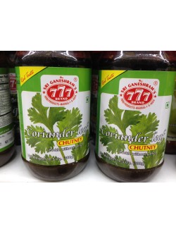 Sri Ganeshram's 777 Brand Coriander Leaf Chutney 10.5 OZ / 300 Gms