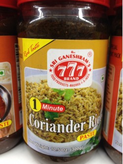 Sri Ganeshram's 777 Brand Coriander Rice Paste 10.5 OZ / 300 Gms