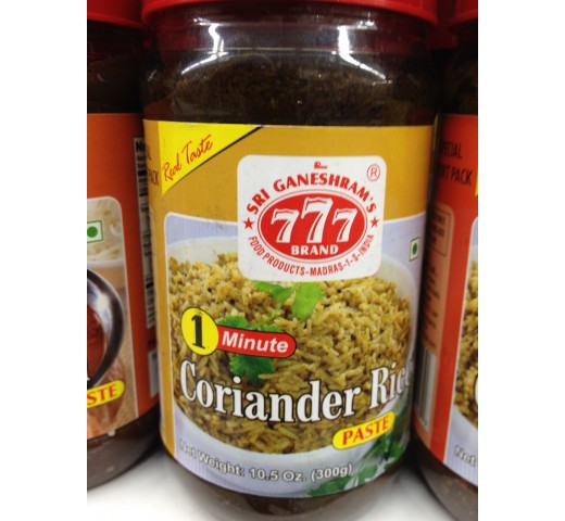 Sri Ganeshram's 777 Brand Coriander Rice Paste 10.5 OZ / 300 Gms