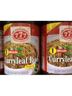 Sri Ganeshram's 777 Brand Curryleaf Rice Paste 10.5 OZ / 300 Gms