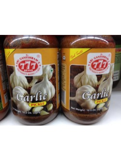 Sri Ganeshram's 777 Brand Garlic Pickle 10.5 OZ / 300 Gms