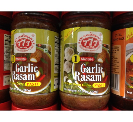 Sri Ganeshram's 777 Brand Garlic Rasam Paste 10.5 OZ / 300 Gms