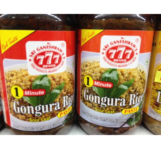 Sri Ganeshram's 777 Brand Gongura Rice Paste 10.5 OZ / 300 Gms
