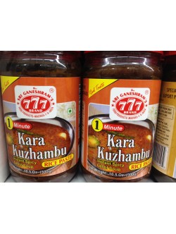 Sri Ganeshram's 777 Brand Kara Kuzhambu Rice Paste 10.5 OZ / 300 Gms