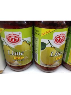 Sri Ganeshram's 777 Brand Lime Pickle 10.5 OZ / 300 Gms