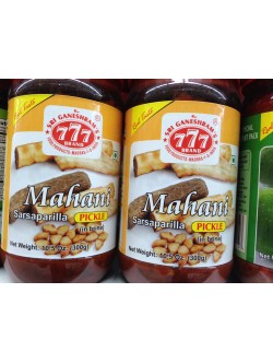 Sri Ganeshram's 777 Brand Mahani Sarsaparilla Pickle 10.5 OZ / 300 Gms
