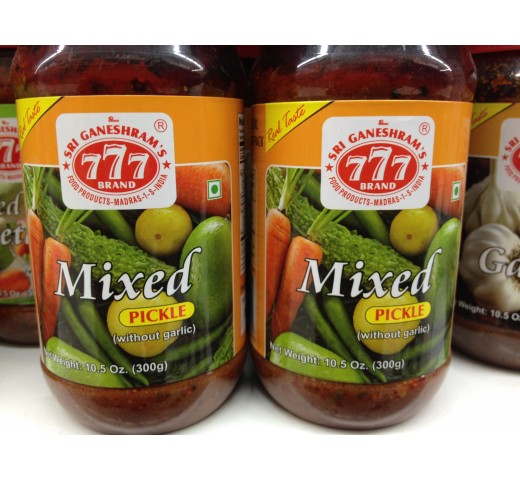 Sri Ganeshram's 777 Brand Mixed Pickle 10.5 OZ / 300 Gms
