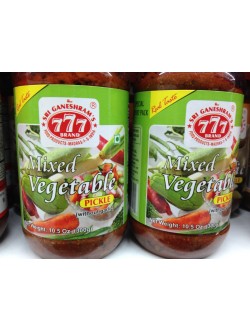Sri Ganeshram's 777 Brand Mixed Vegetable Pickle 10.5 OZ / 300 Gms